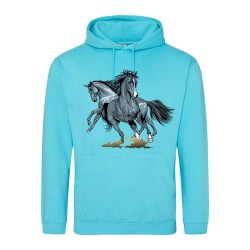 Sweat femme turquoise