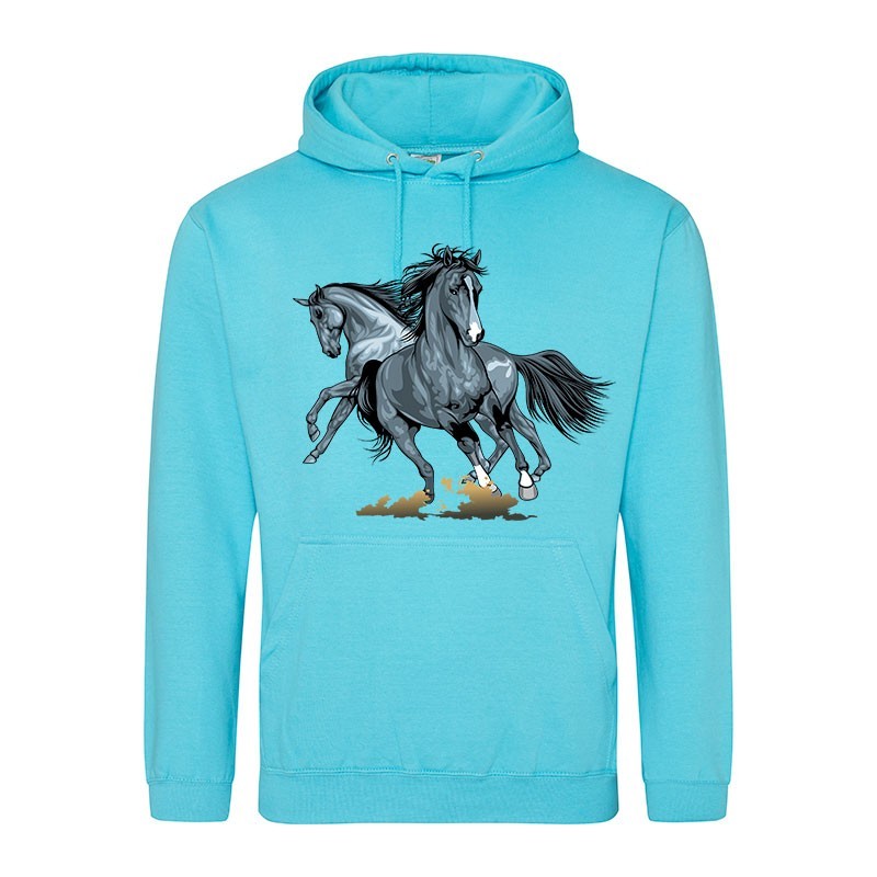 Sweat femme turquoise