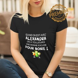 T-shirt femme personnalisé alexandra