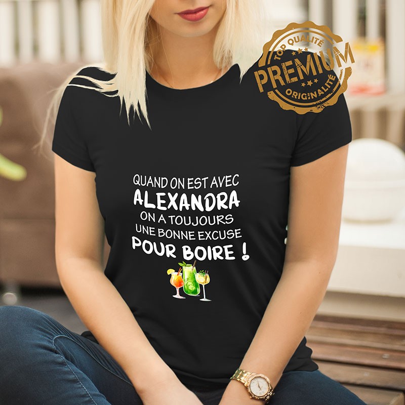 T-shirt femme personnalisé alexandra