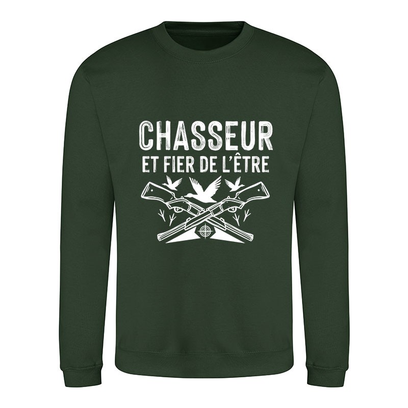 Sweat Shirt Chasse Canard - Forest green
