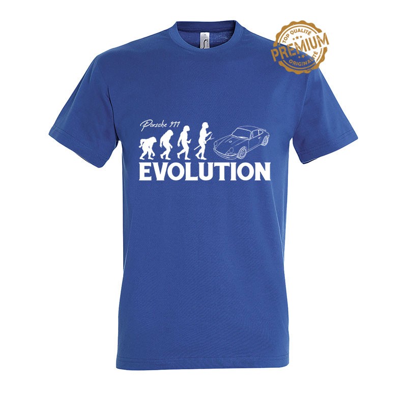 T-shirt Porsche Evolution Bleu Royal