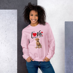 Sweat Shirt Femme Braque Hongrois Rose
