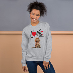 Sweat Shirt Femme Chien Cocker Gris