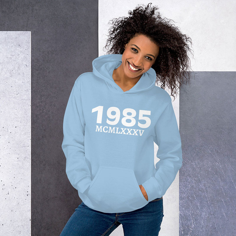 Sweat Anniversaire 40 ans Bleu Ciel