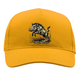 Casquette Sanglier Jaune Chasse