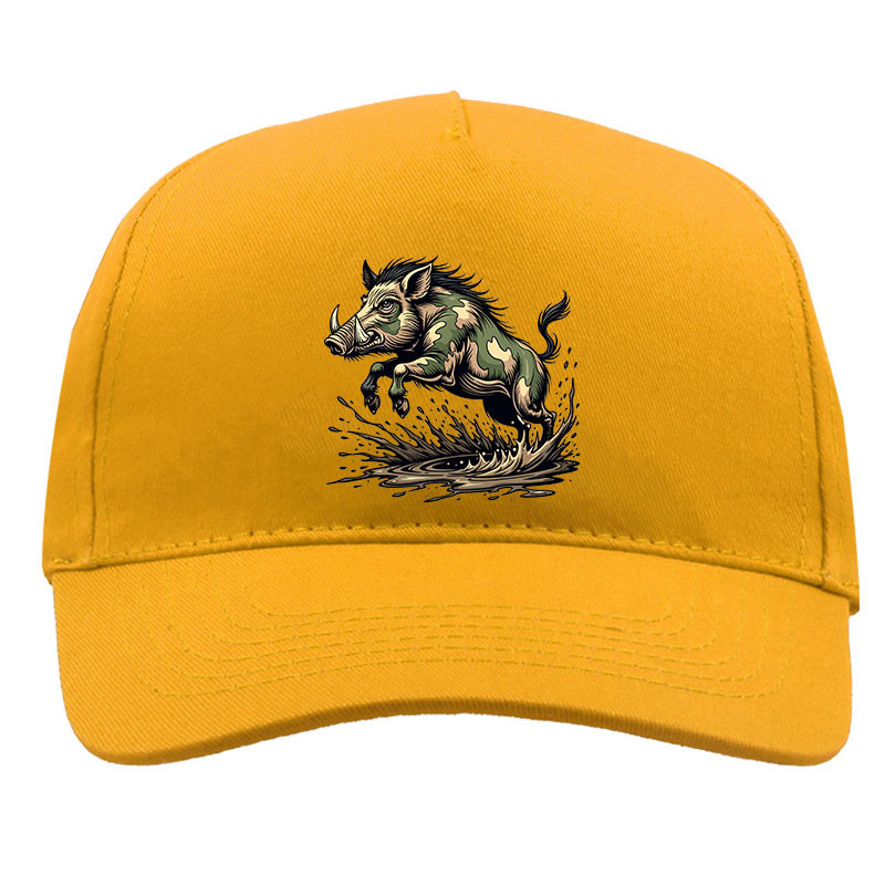 Casquette Sanglier Jaune Chasse