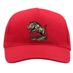 Casquette Rouge Sanglier Chasse