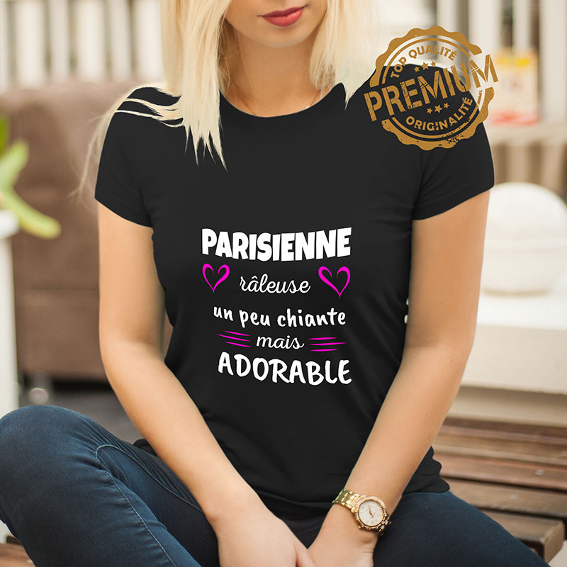 T-Shirt Humour Adorable Parisienne