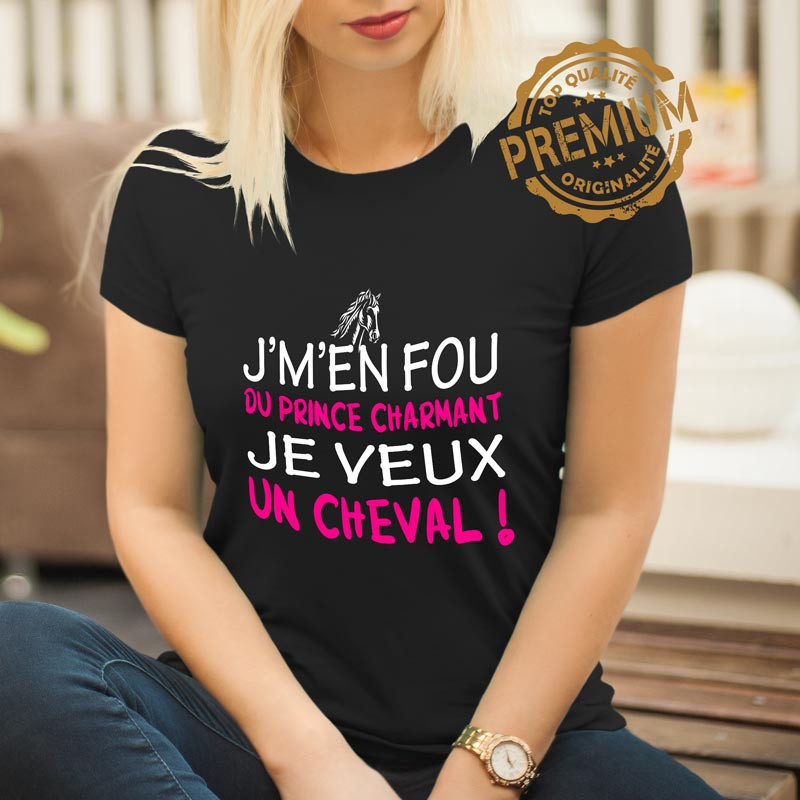 T-Shirt Femme Cavalière fan des chevaux