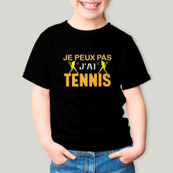 T-Shirt Fille Je Peux Pas J'ai Tennis