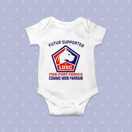 Cadeau Bébé Parrain Supporter LOSC