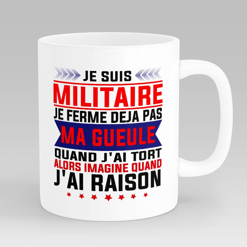 Mug cadeau Humour personnalisé Militaire