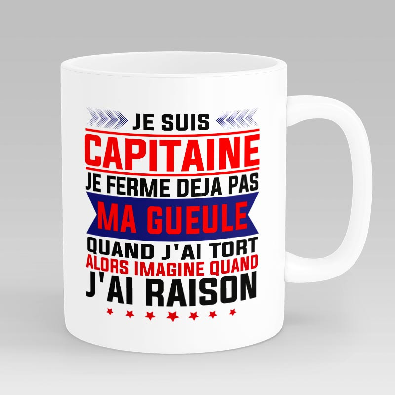 Mug cadeau Humour personnalisé Capitaine