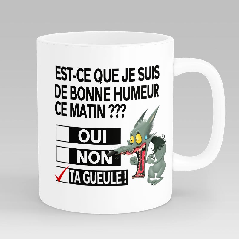 Mug Humoristique Humeur du Matin