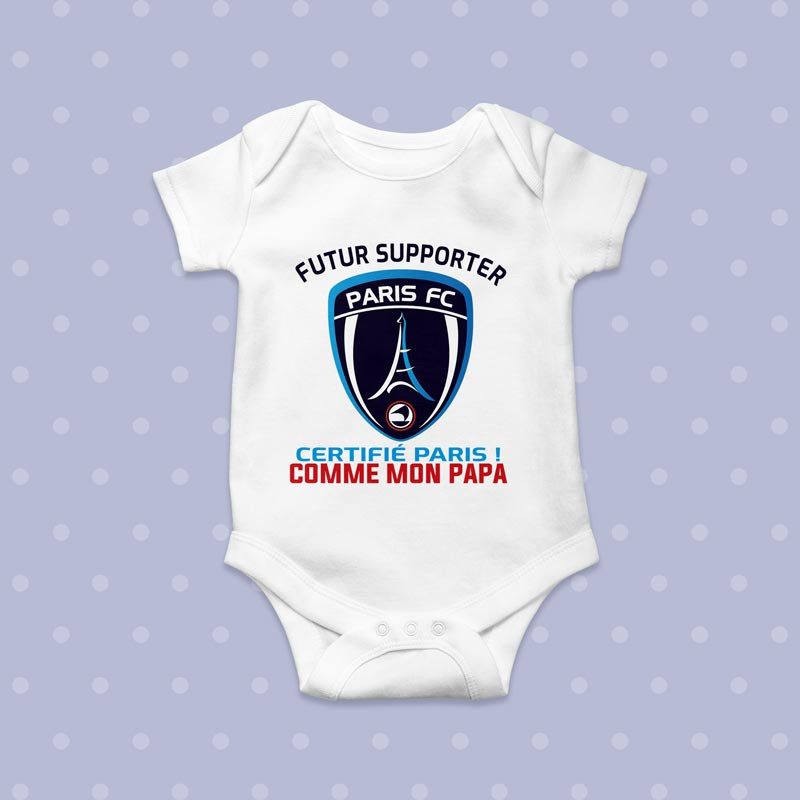 Cadeau Bébé Body Supporter Paris Football Club