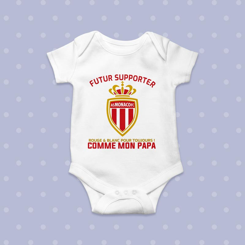 Cadeau Bébé Body Supporter AS Monaco FC - ASM