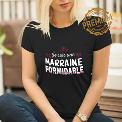 Tee-shirt Personnalisé Marraine Formidable