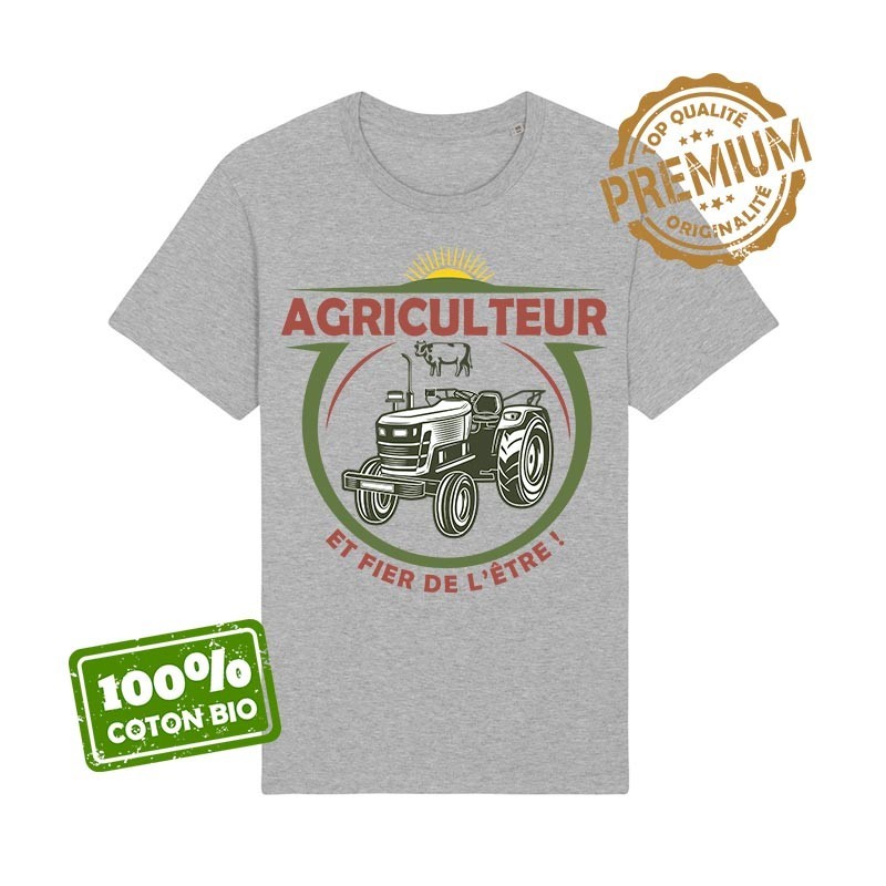 Agriculteur Bio Gris Chiné